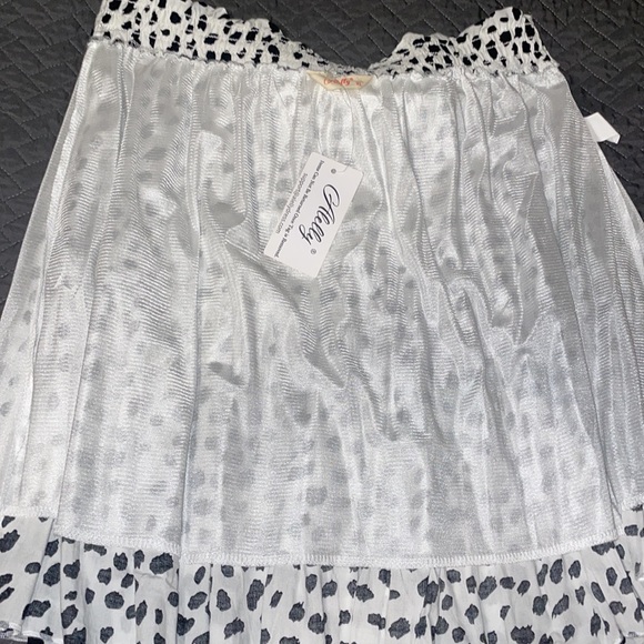 High Waist Ruffle Skirt Cow Black Dot Print XL cheetah - Picture 7 of 8